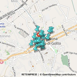 Mappa Via Med. d'Oro Stefano Cattafi, 98051 Barcellona Pozzo di Gotto ME, Italia (0.2695)