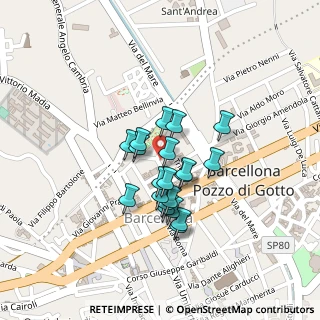 Mappa 70 Via Medaglia D'Oro, 98051 Barcellona Pozzo di Gotto ME, Italia (0.173)