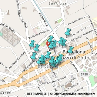 Mappa 70 Via Medaglia D'Oro, 98051 Barcellona Pozzo di Gotto ME, Italia (0.1965)