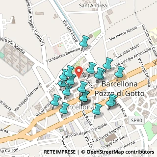Mappa 70 Via Medaglia D'Oro, 98051 Barcellona Pozzo di Gotto ME, Italia (0.21)