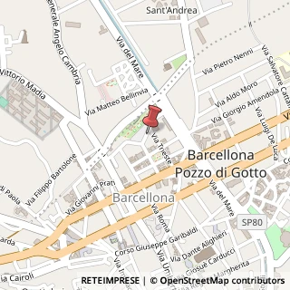 Mappa via Med. oro S. Cattafi 64, 98051 Barcellona Pozzo di Gotto ME, Italia, 98051 Barcellona Pozzo di Gotto, Messina (Sicilia)