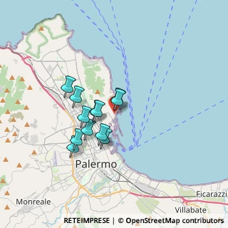 Mappa Via Papa Pio X, 90142 Palermo PA, Italia (2.89583)