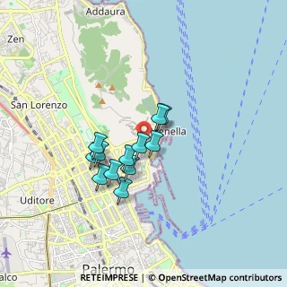 Mappa Via Pietro Bonanno, 90142 Palermo PA, Italia (1.4225)