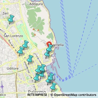 Mappa Via Pietro Bonanno, 90142 Palermo PA, Italia (2.88077)