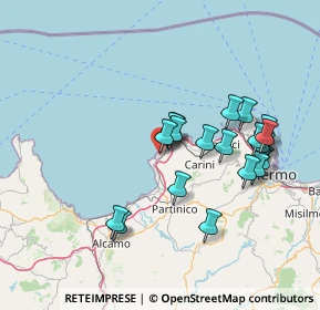 Mappa Via G. Matteotti, 90049 Terrasini PA, Italia (15.3125)