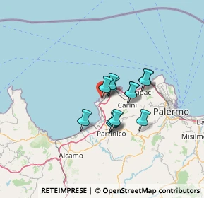 Mappa Via G. Matteotti, 90049 Terrasini PA, Italia (9.70417)