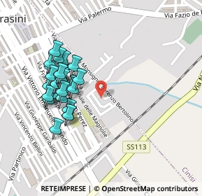 Mappa Via Ninni Cassarà, 90045 Terrasini PA, Italia (0.24828)