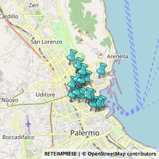 Mappa 90143 Palermo PA, Italia (1.15529)