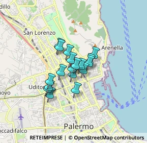 Mappa 90143 Palermo PA, Italia (1.11278)