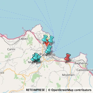 Mappa 90143 Palermo PA, Italia (6.74273)