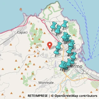 Mappa Via Pietro Sgadari di Lo Monaco, 90145 Palermo PA, Italia (3.81263)
