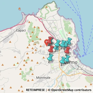 Mappa Via Pietro Sgadari di Lo Monaco, 90145 Palermo PA, Italia (3.03333)