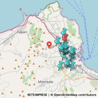Mappa Via Pietro Sgadari di Lo Monaco, 90145 Palermo PA, Italia (3.76556)