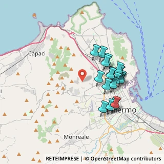 Mappa Via Pietro Sgadari di Lo Monaco, 90145 Palermo PA, Italia (3.72474)