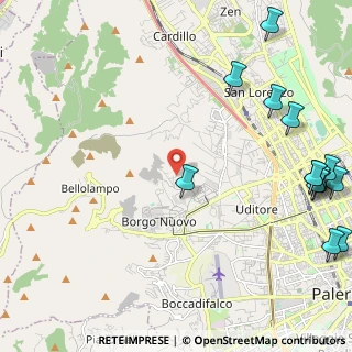 Mappa Via Pietro Sgadari di Lo Monaco, 90145 Palermo PA, Italia (3.60857)
