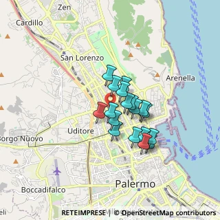 Mappa 90144 Palermo PA, Italia (1.29889)