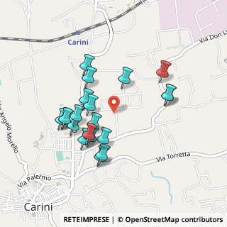 Mappa Via Antonello da Messina, 90044 Carini PA, Italia (0.475)