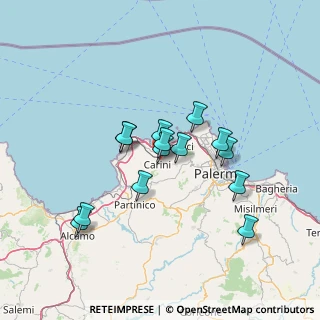 Mappa Via Antonello da Messina, 90044 Carini PA, Italia (12.88714)