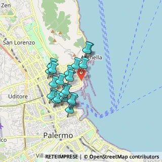 Mappa Via Comandante Simone Guli, 90142 Palermo PA, Italia (1.616)
