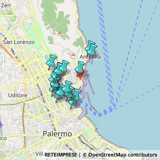 Mappa Via Comandante Simone Guli, 90142 Palermo PA, Italia (1.56)