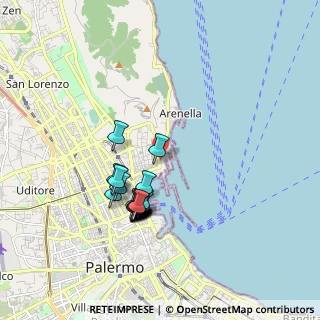 Mappa Via Gulì Comandante Simone, 90142 Palermo PA, Italia (1.8455)