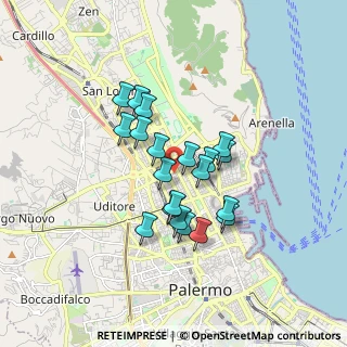 Mappa Via Alessio di Giovanni, 90144 Palermo PA, Italia (1.48)