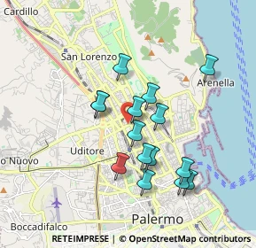 Mappa PALERMO, 90144 Palermo PA, Italia (1.73933)