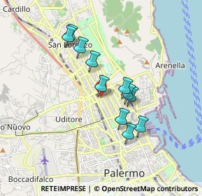 Mappa PALERMO, 90144 Palermo PA, Italia (1.63091)