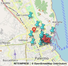 Mappa PALERMO, 90144 Palermo PA, Italia (1.614)