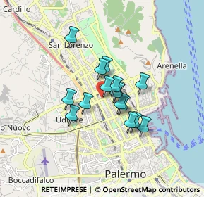 Mappa PALERMO, 90144 Palermo PA, Italia (1.25813)