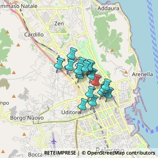 Mappa Via Villa Barbera, 90146 Palermo, Italia (1.135)