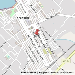 Mappa Via Francesco Crispi, 43, 90049 Terrasini, Palermo (Sicilia)