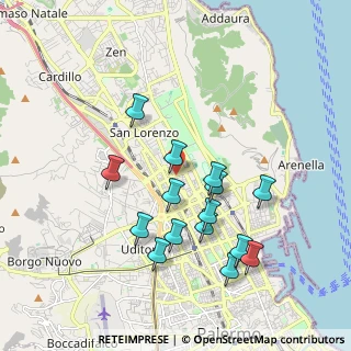 Mappa De Gasperi - Ausonia, 90144 Palermo PA, Italia (2.02267)