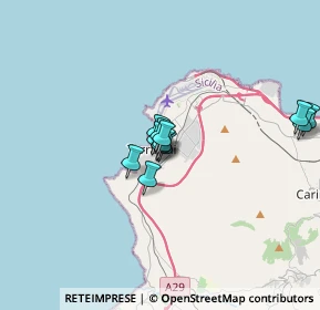 Mappa Via Tevere, 90045 Terrasini PA, Italia (2.4975)