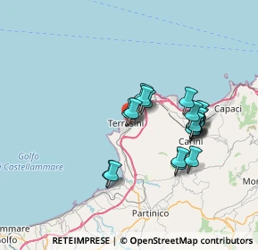 Mappa Via Tevere, 90045 Terrasini PA, Italia (6.942)