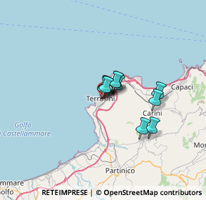 Mappa Via Tevere, 90045 Terrasini PA, Italia (3.96455)