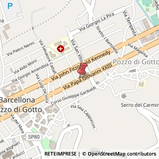 Mappa Via Papa Giovanni XXIII, 135, 98051 Barcellona Pozzo di Gotto, Messina (Sicilia)