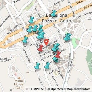 Mappa Via Dante Alighieri, 98051 Barcellona Pozzo di Gotto ME, Italia (0.229)