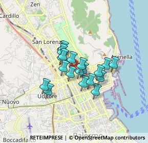 Mappa Via del n, 90143 Palermo PA, Italia (1.2375)