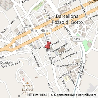 Mappa Via Umberto I, 197, 98051 Barcellona Pozzo di Gotto, Messina (Sicilia)
