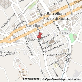 Mappa Via Umberto I, 221, 98051 Barcellona Pozzo di Gotto, Messina (Sicilia)