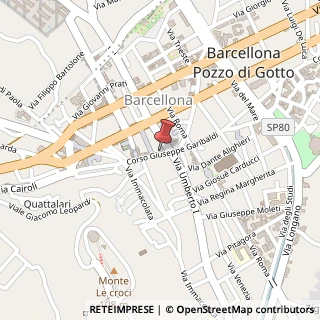 Mappa Via Giuseppe Garibaldi, 129, 98051 Barcellona Pozzo di Gotto, Messina (Sicilia)
