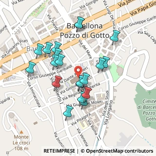 Mappa Via Vittorio Alfieri, 98051 Barcellona Pozzo di Gotto ME, Italia (0.24)