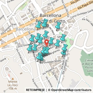 Mappa Via Vittorio Alfieri, 98051 Barcellona Pozzo di Gotto ME, Italia (0.182)