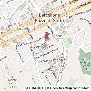 Mappa Via alighieri dante 1, 98051 Barcellona Pozzo di Gotto, Messina (Sicilia)