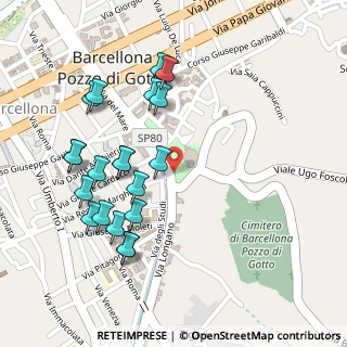 Mappa Viale delle Rimembranze, 98051 Barcellona Pozzo di Gotto ME, Italia (0.2875)