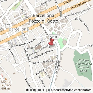 Mappa Via Giuseppe Verdi, 14, 98051 Barcellona Pozzo di Gotto, Messina (Sicilia)