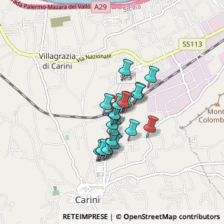 Mappa Via Pastificio, 90044 Carini PA, Italia (0.6455)