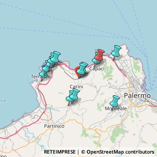 Mappa Via Pastificio, 90044 Carini PA, Italia (6.53538)