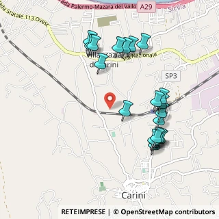 Mappa Via Rodi, 90044 Carini PA, Italia (1.158)